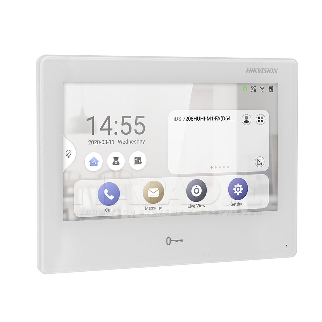 Monitor Hikvision 10.1 Wi-Fi do wideodomofonu IP